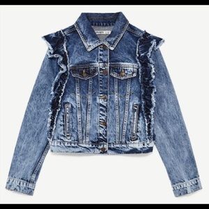 Ruffled Zara Denim Jacket | Poshmark